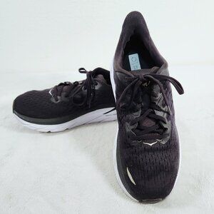 Hoka One One Clifton 8 Black & White Men's Size 9B Running Shoes Trainers Gym